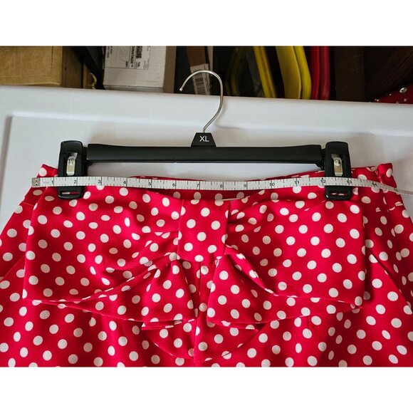 Disney/Lauren Conrad Collab Minnie Mouse Red & White Polka Dot Shorts Set Sz M - Picture 6 of 13